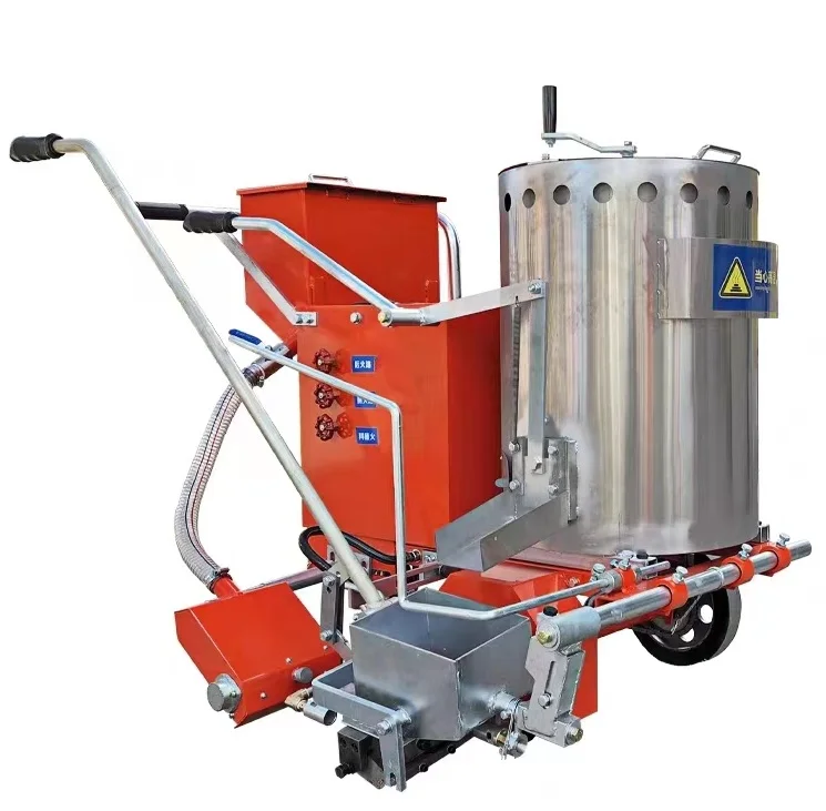 Large Capacity road thermoplastic paint line marking equipment road line marking machine with self glass bead dispenser