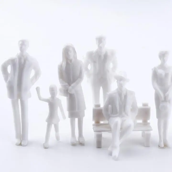 1:50 1:200 scales miniature white ABS model human figures for architecture model and train model