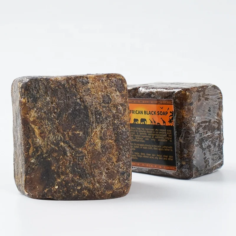 Wholesale private label 100% hand made natural organic ghana raw african black soap