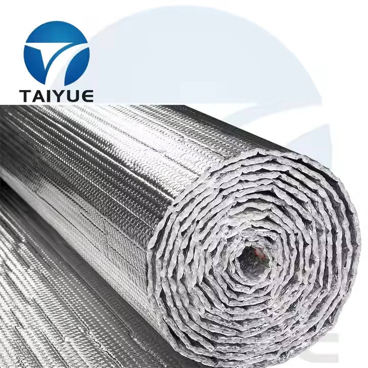 Double Bubble Reflective Foil Insulation 6mm Thickness Aluminum Foil Radiant Barrier Wrap Warehouse Thermal Insulation Sheet