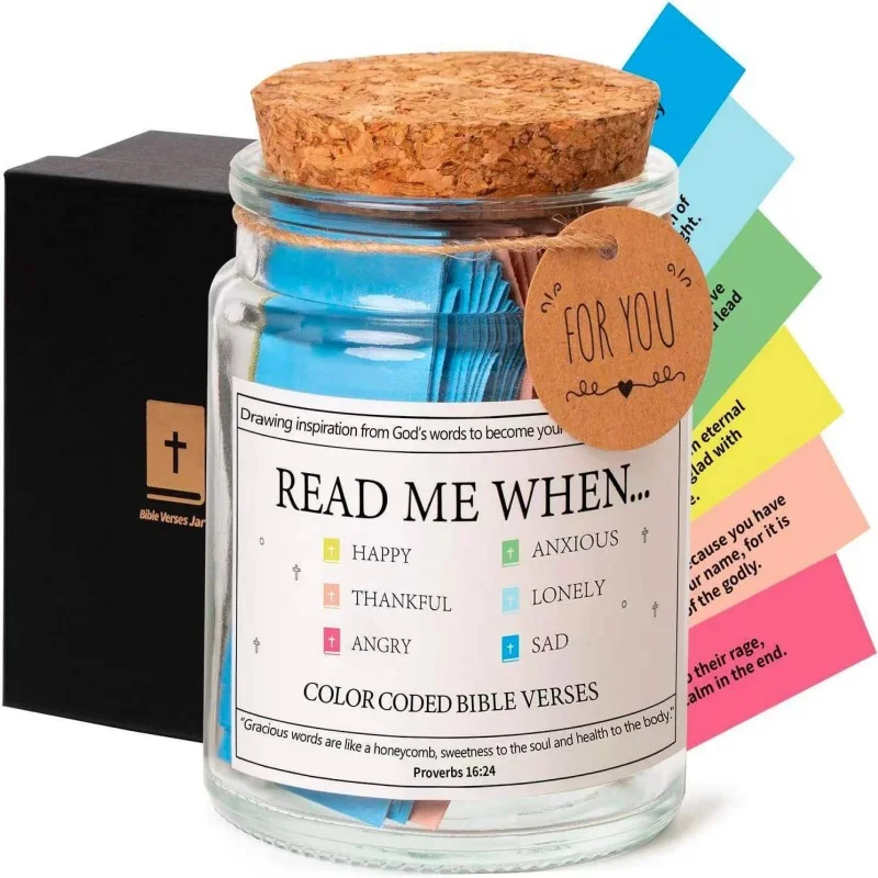 Newest Dropshipping Bible Verses in Jar Bible Verses for Emotions and Feelings Verse Prayer Request Cards Christian Gifts Bible