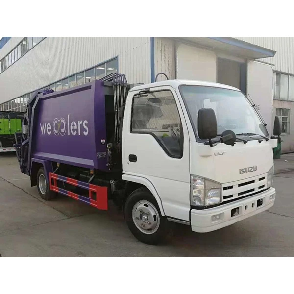 Самосжимающаяся мусорная машина ISUZU задняя загрузка 4 куб. М с гидравлическим