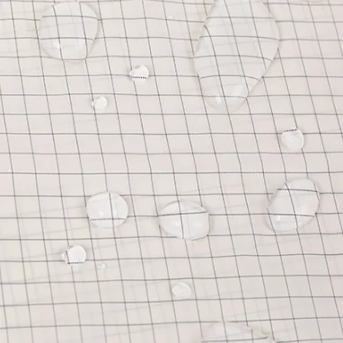 100% Nylon White and Black Plaid Down Jacket Thin Fabric China Supplier