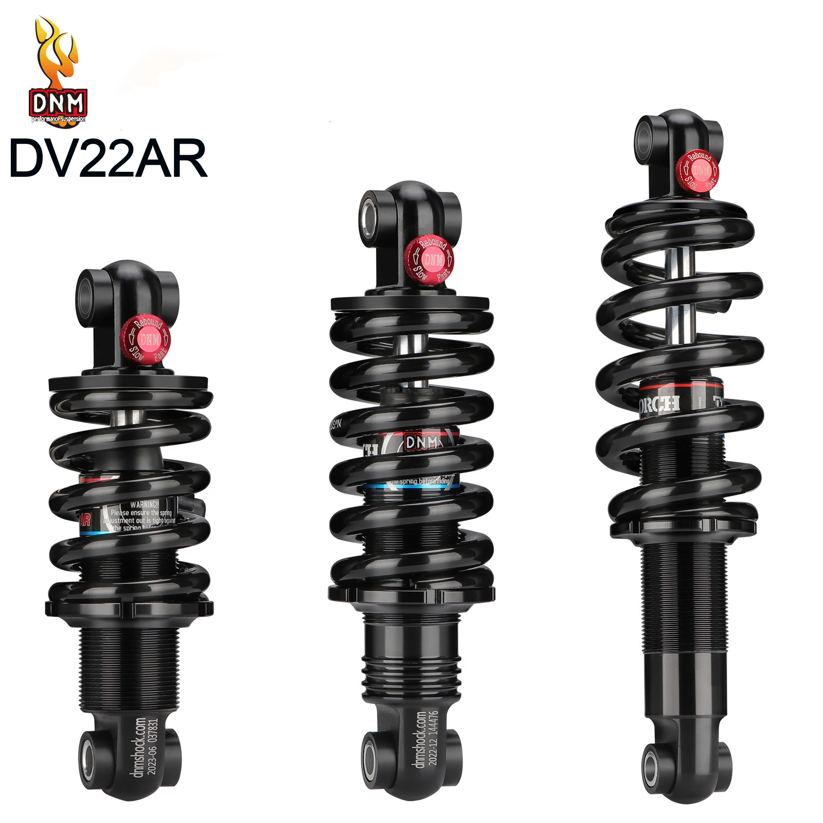 DNM DV-22AR Mountain Bike Spring Shock Absorber 125mm/150mm/165mm/190mm/200mm Absorber 350lbs - 1500lbs MTB Bicycle Rear Shock