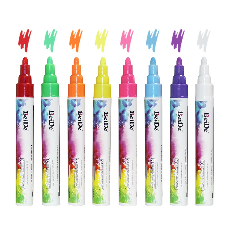 Non Toxic Liquid Chalk Markers Wet Erase Chalkboard Window Glass Pen paint art markers for DIY
