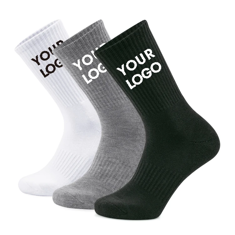 Носки спортивные хлопковые однотонные с