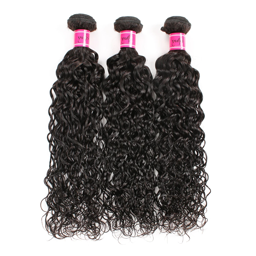 High quality water wave closures water curls double drawn 10a bundles with closure