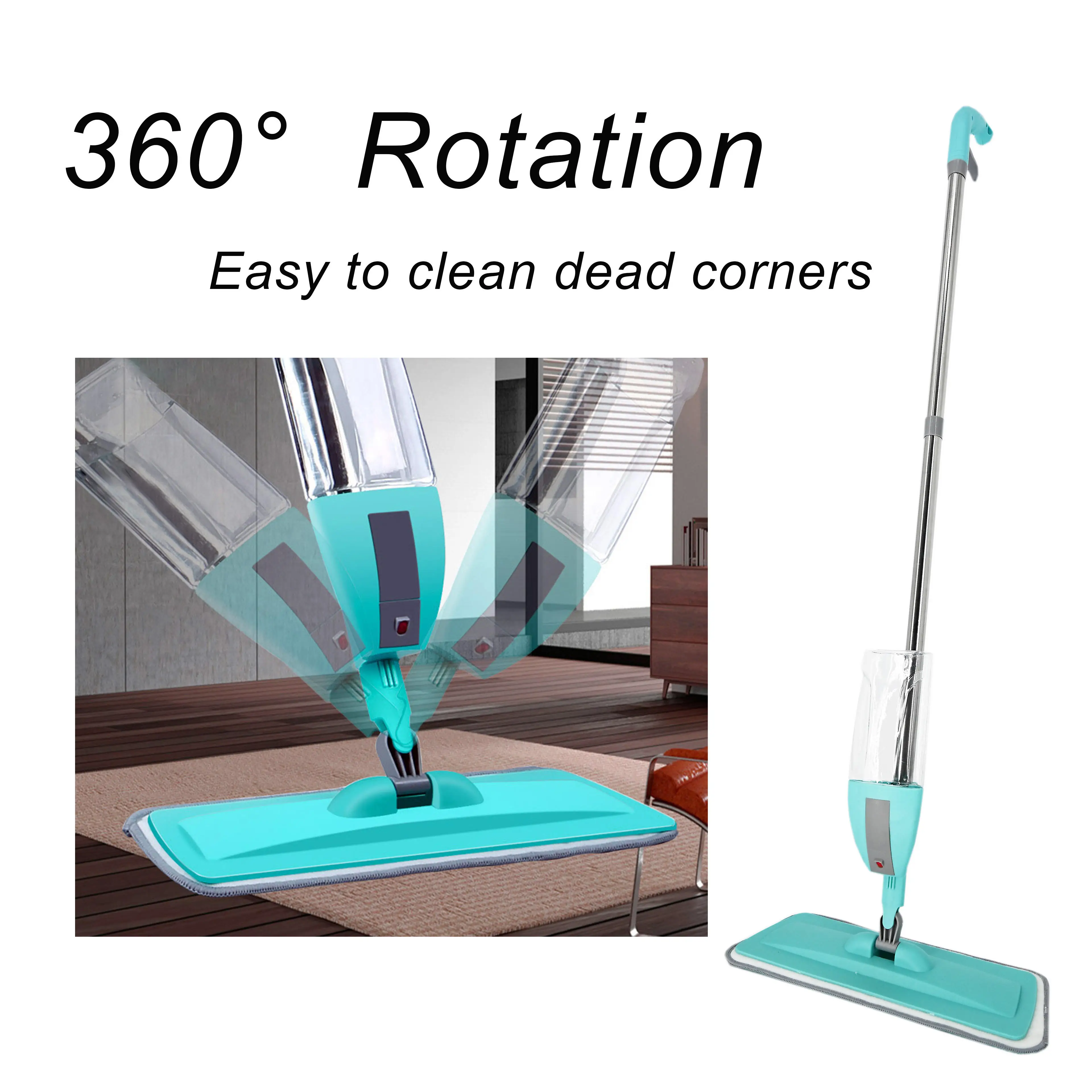 360 magic household easy handheld water microfiber hot selling spray mop with sprayer
