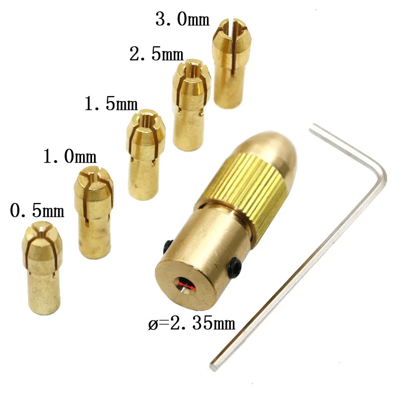 Miniature electric drill self tightening drill chuckBrass drill chuck for small electric mill woodworking