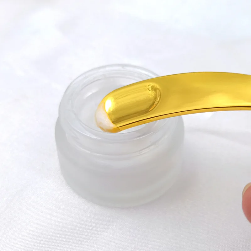 Hot Selling Face Eye Cream Makeup Spoon 24k Gold Mini Mask Metal Cosmetic Spatula