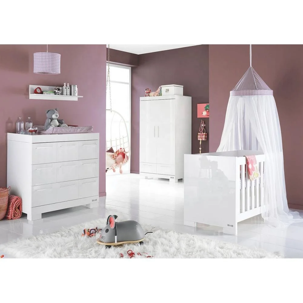 Cheap Wood Material and Panel Wood Style baby cribs furniture