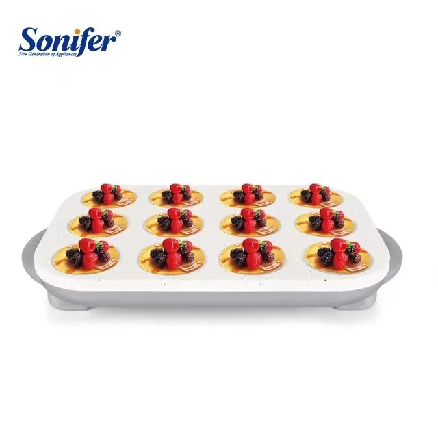 Sonifer SF-6103 бытовой 1200 Вт Горячая продажа плиты круглый 12 отверстий легкий Электрический мини автоматический блинница машина