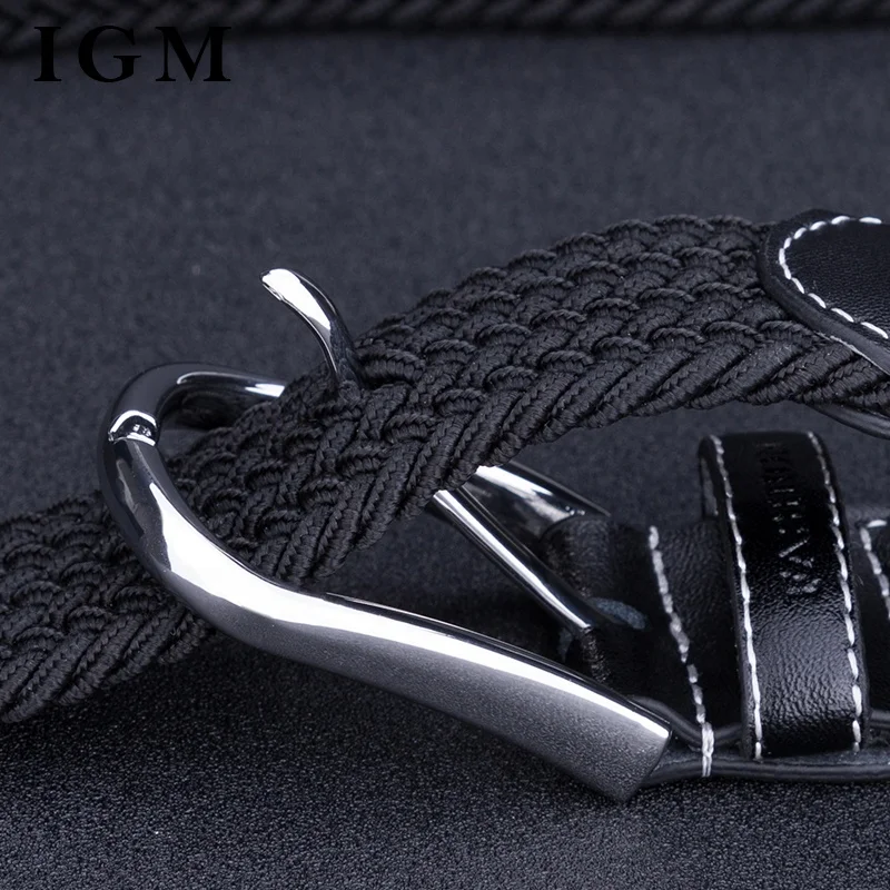 IGM Mens Women Unisex Elastic Fabric Braided Stretch Woven Jeans Cheap Belts