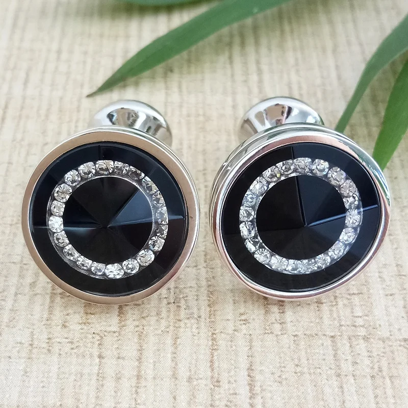 Высокое качество сдержанная элегантность запонки, Горячая продажа поддельные бриллиантовые драгоценные запонки