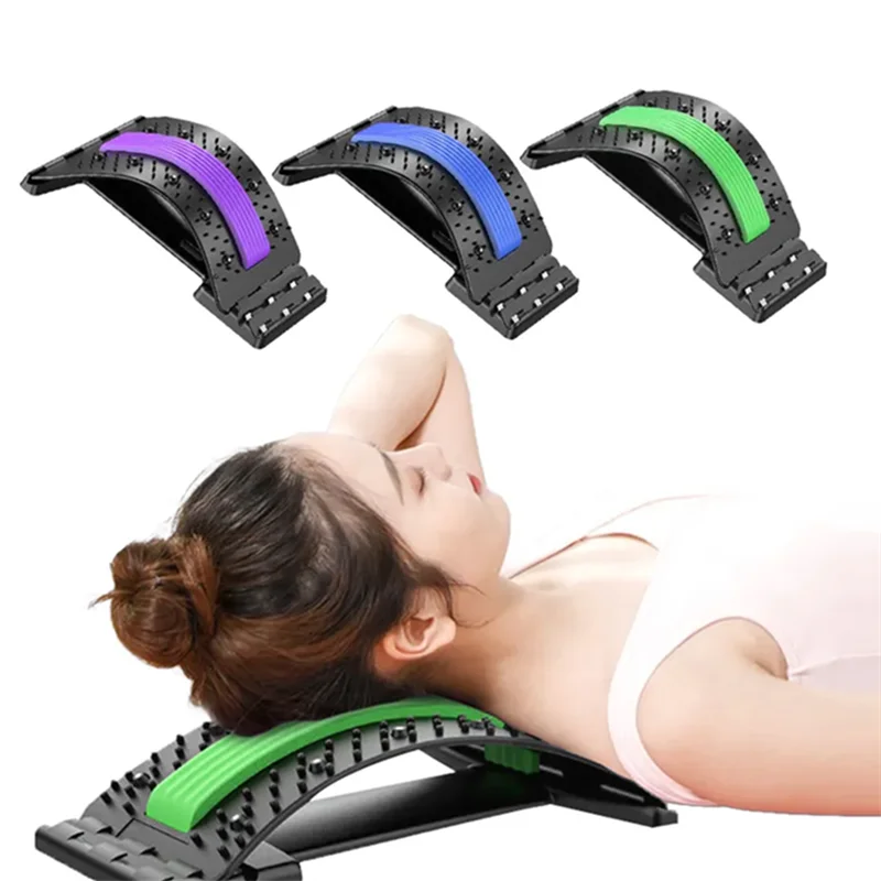 Back Cracker Device Multi-Level Adjustment Back Stretcher for Lower Back Pain Relief