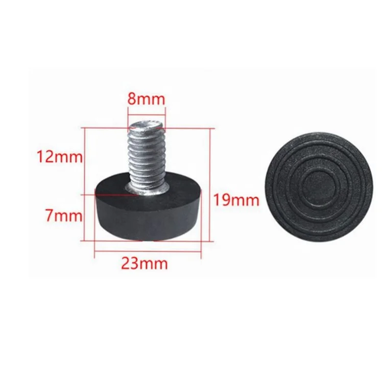M8 Furniture glide Cabinet metal screw plastic base adjustable height leg Nonslip Leveling feet