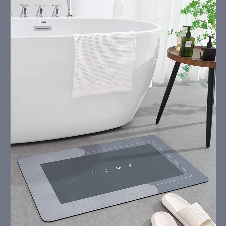 Hot Sale Custom Diatom Mud Absorbent Bathroom Bath Mat Household Fast Drying Bath Mat