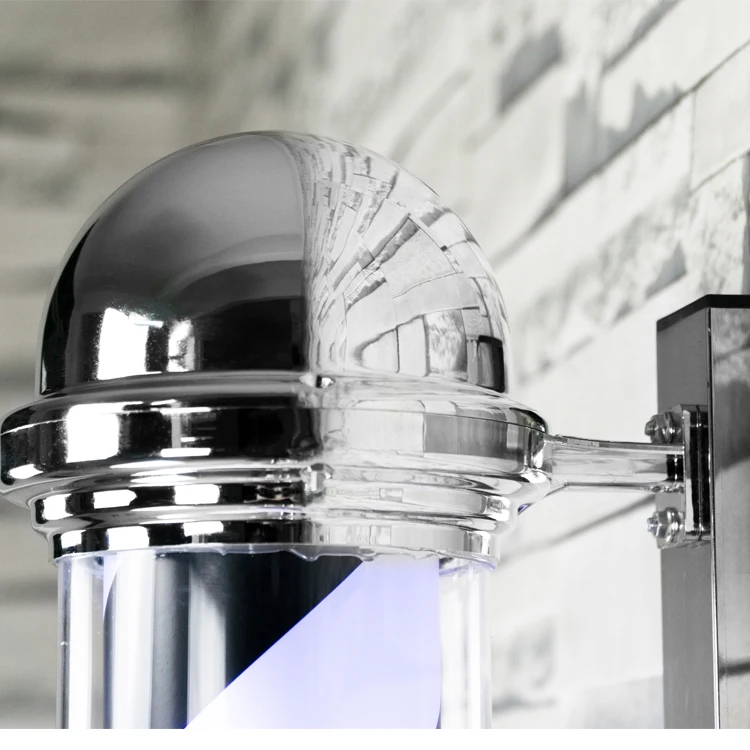 Black and white barber pole for salon shop hair barber equipment durable led barber pole