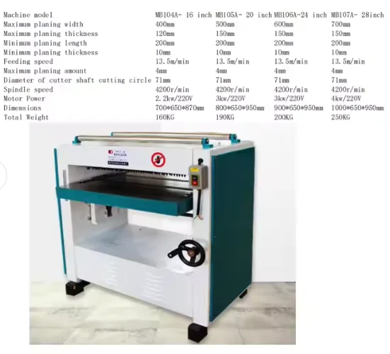 Cylinder Head Thickness Planer Woodworking Machine Wood Planer For Wood
