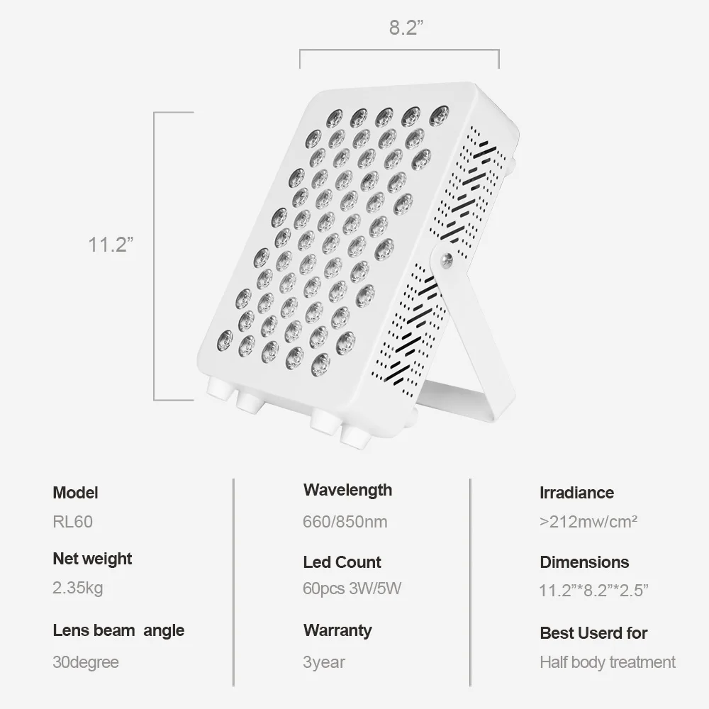IDEALIGHT Near Infrared Light Therapy Device 850nm 660nm Infra Red Light Therapy Lamp For Body Health