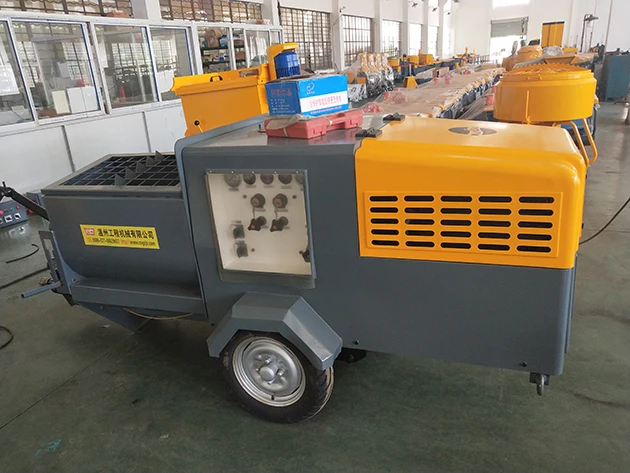 Diesel mortar cement mixer and injection grouting rotor pump spraying plastering machine