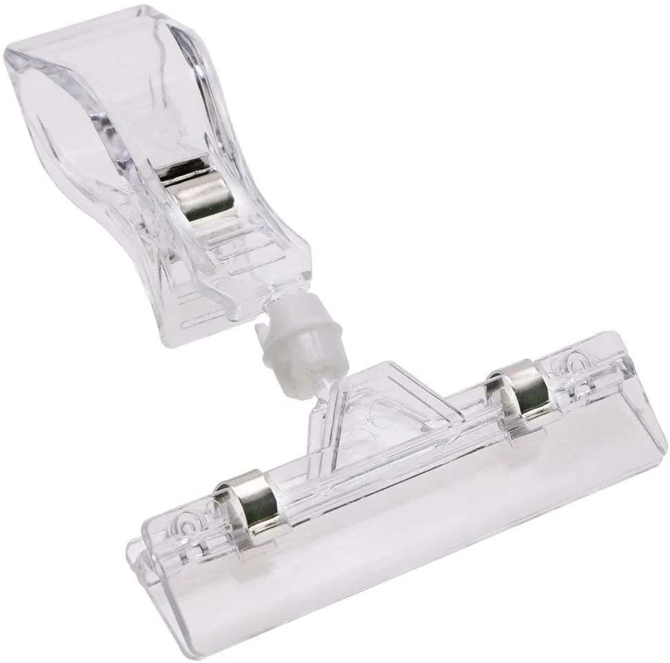 Держатель для знаков, пластиковый товар, популярный держатель с зажимом, подставка, держатель для ценового дисплея, держатель с зажимом для бирки