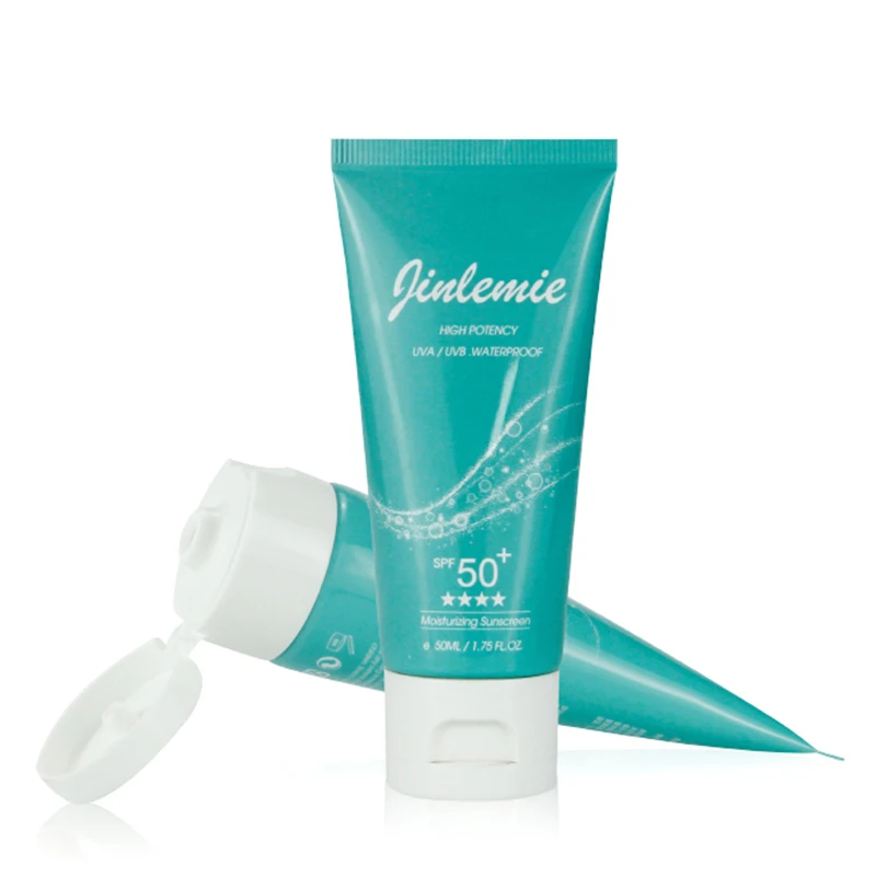 50ML Blue Custom Packaging  Cream Tube Degradable PCR Oval Cosmetic Plastic  Sunscreen Tube