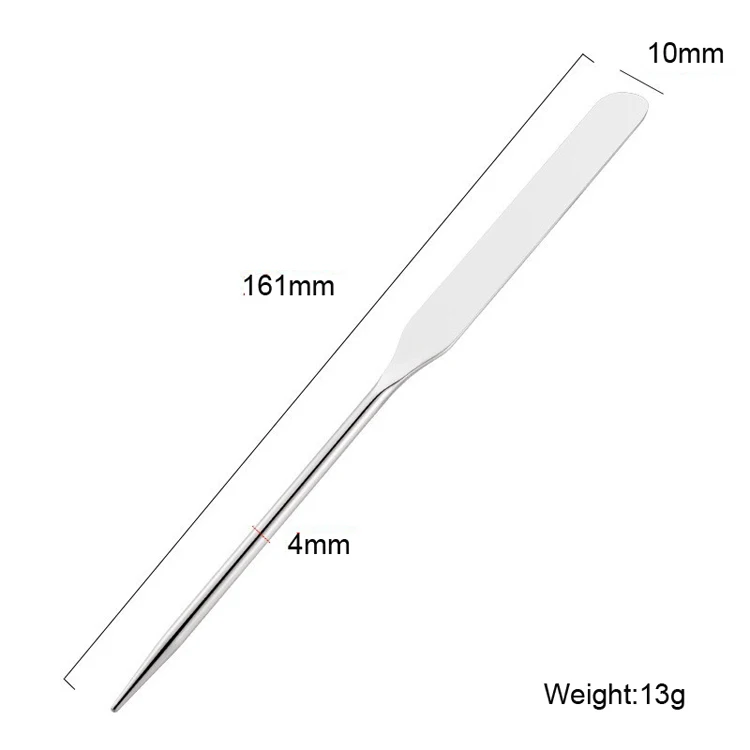 Stainless Steel Double Ended Mixing Foundation Beauty Spatula Hand Palette Mixing Spatulas Makeup Cosmetic Spatula Palette Knife