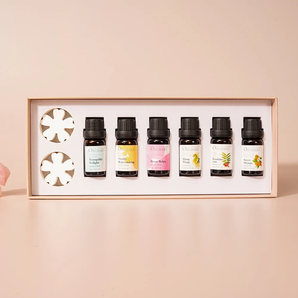 OEM/ODM Private Label Organic Natural 100% Pure Essential Oil Set 10ml 6 pcs fot Body Face Massage and Aromatherapy