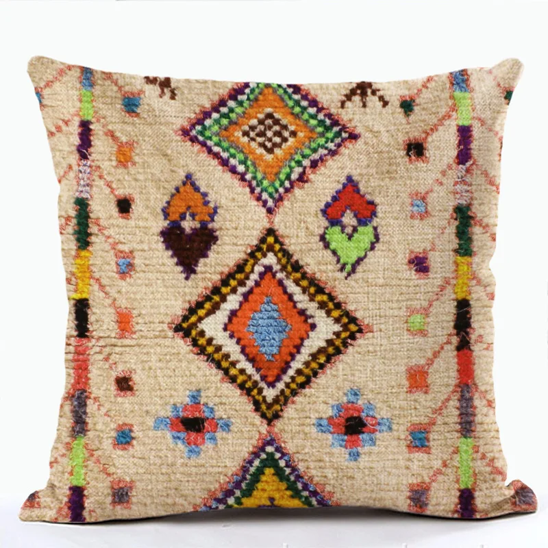 Amity Boho Throw Pillow Cover 45cmx45cm Morocco Pillow Case Ethnic Home Sofa Decorative Cushion Cover