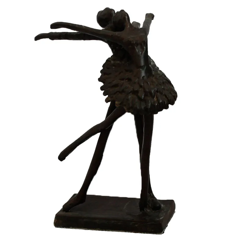 Home Decor Handicraft Cast Iron Bronze Metal Ballet Dancing couple  Statues Ballet Dancer Sculpture Hot Sale Factory Price