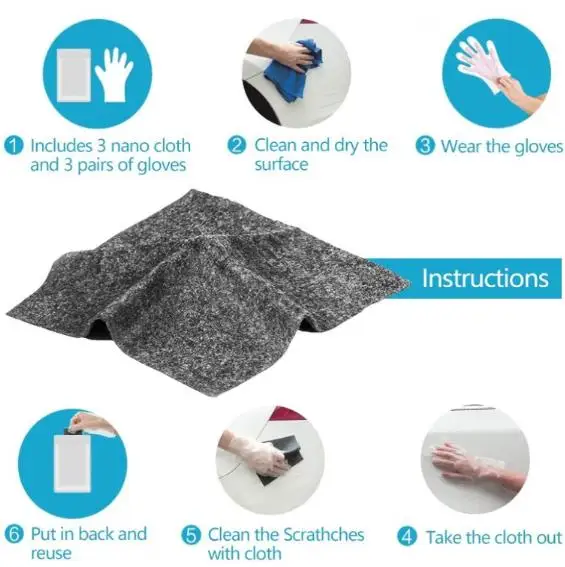 Car scratch repair cloth Paint repair and polishing Automotive nano flash fabric