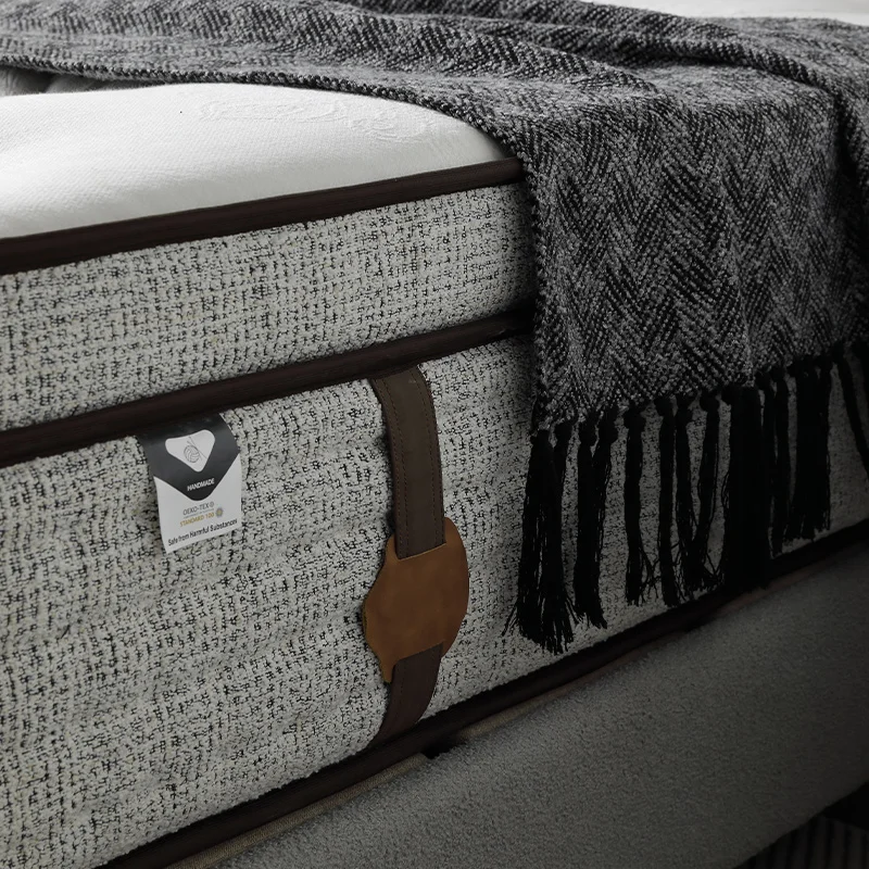 Handmade High Quality Latex Mattresses 5 Zone Pocket Spring King Size Bed