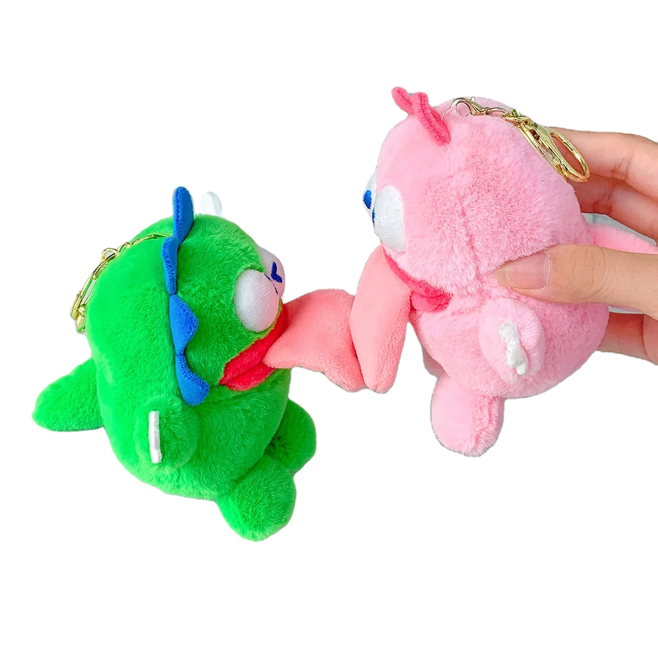 Fun Hot Kissing Frog Series Slightly Cute Couple Bag Pendant Fashion Source Dragon Plush Doll Keychain