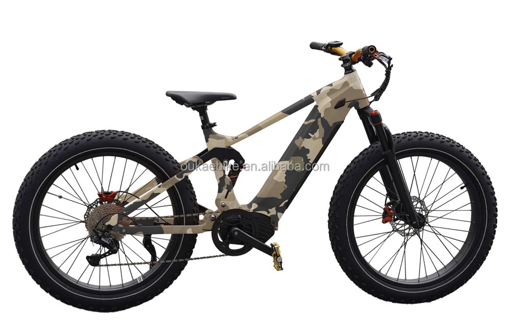 2025 manufacturer MTB 1000w 1200w mid drive super power camouflage hunting hybrid bike DH suspension fork mountain bike