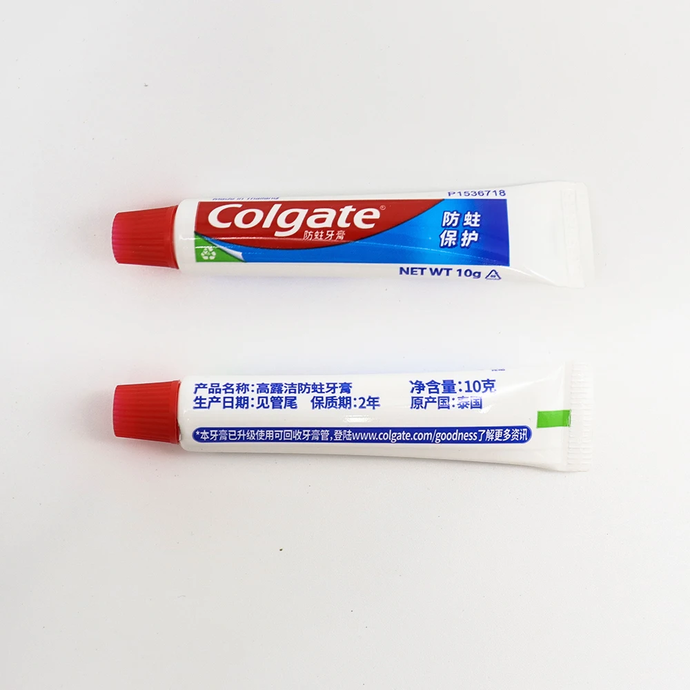 Wholesale small size 10ml and 5ml Colgate toothpaste for hotel use and hotel supplies