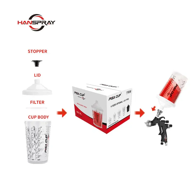 Hot Sale mixing cups painting automotive paint Paint Mixing Spray Cup