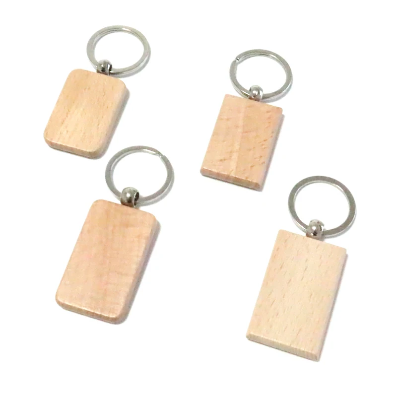 Wholesale OEM supply Fashionable Factory Price custom Logo Beech Wood Keychains
