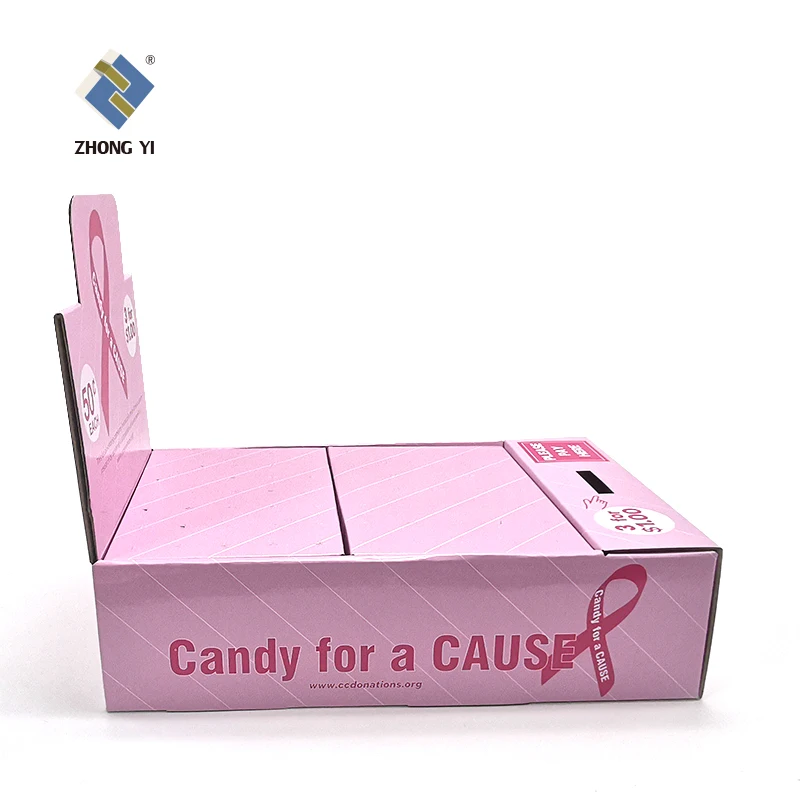 Custom Design Candy Display Boxes Cardboard Honor Donation Charity Box