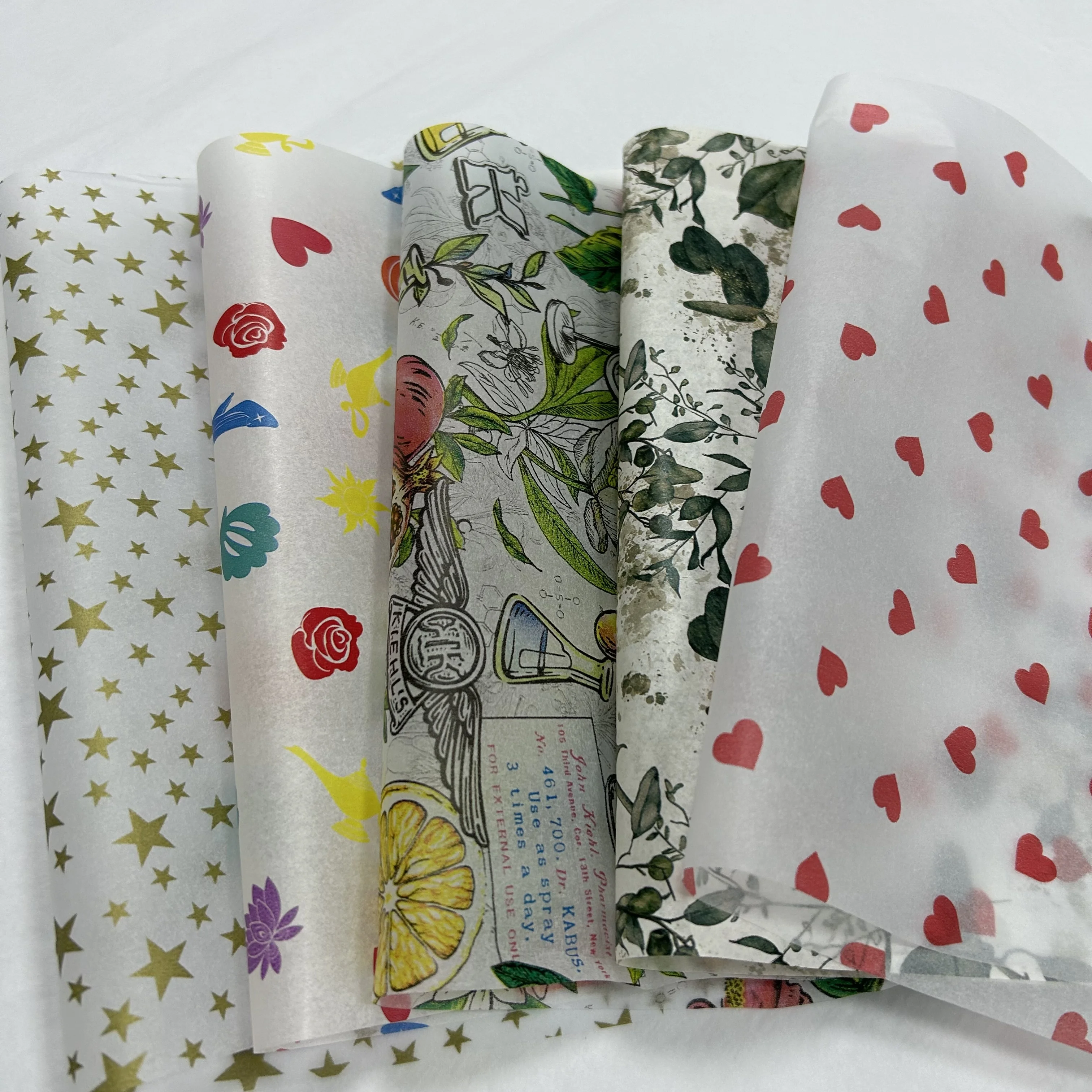 Wholesale custom logo printed warp gift paper printed wrapping tissue paper  for clothing