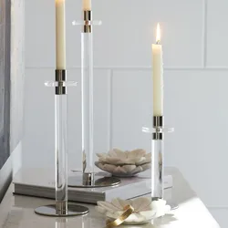 Factory Clear Acrylic Candle Platform Holders Stand