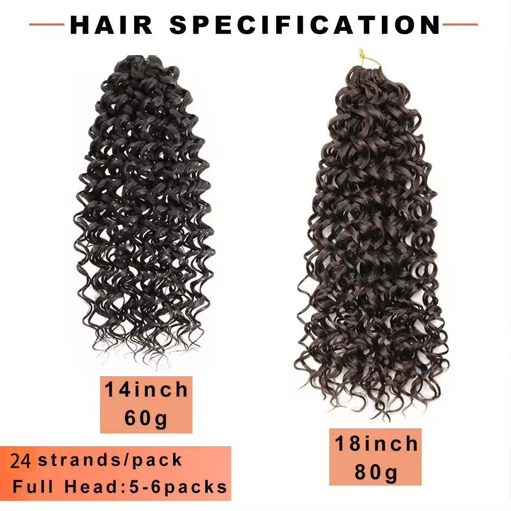 Synthetic Braiding Hair Natural Wave Water Wave Crochet Braids Deep Ocean Wave Hair Extensions Afro GoGo Curl Crochet Hair