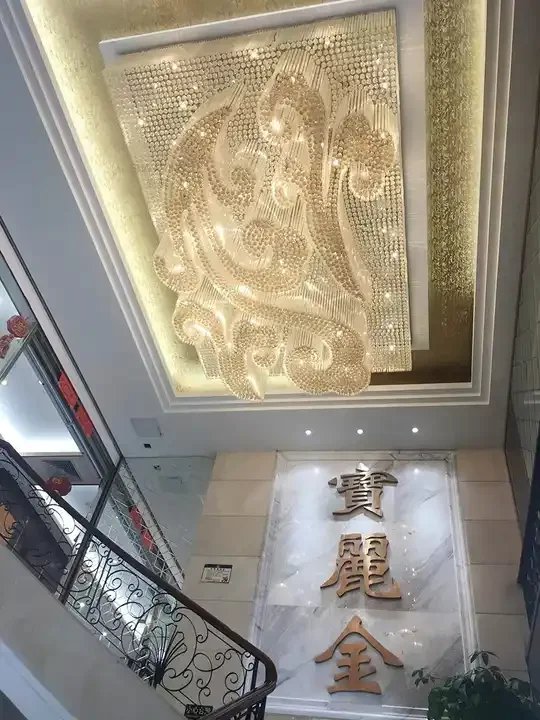 Custom Project big size lustre crystal chandelier hotel luxury Ceiling Lamp lighting modern chandelier luxury for hotel