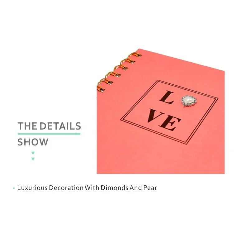 
2020 New product Notebook And Pen Gift Set For Love, Custom Luxury Office Stationery Set With Heart Pearl 