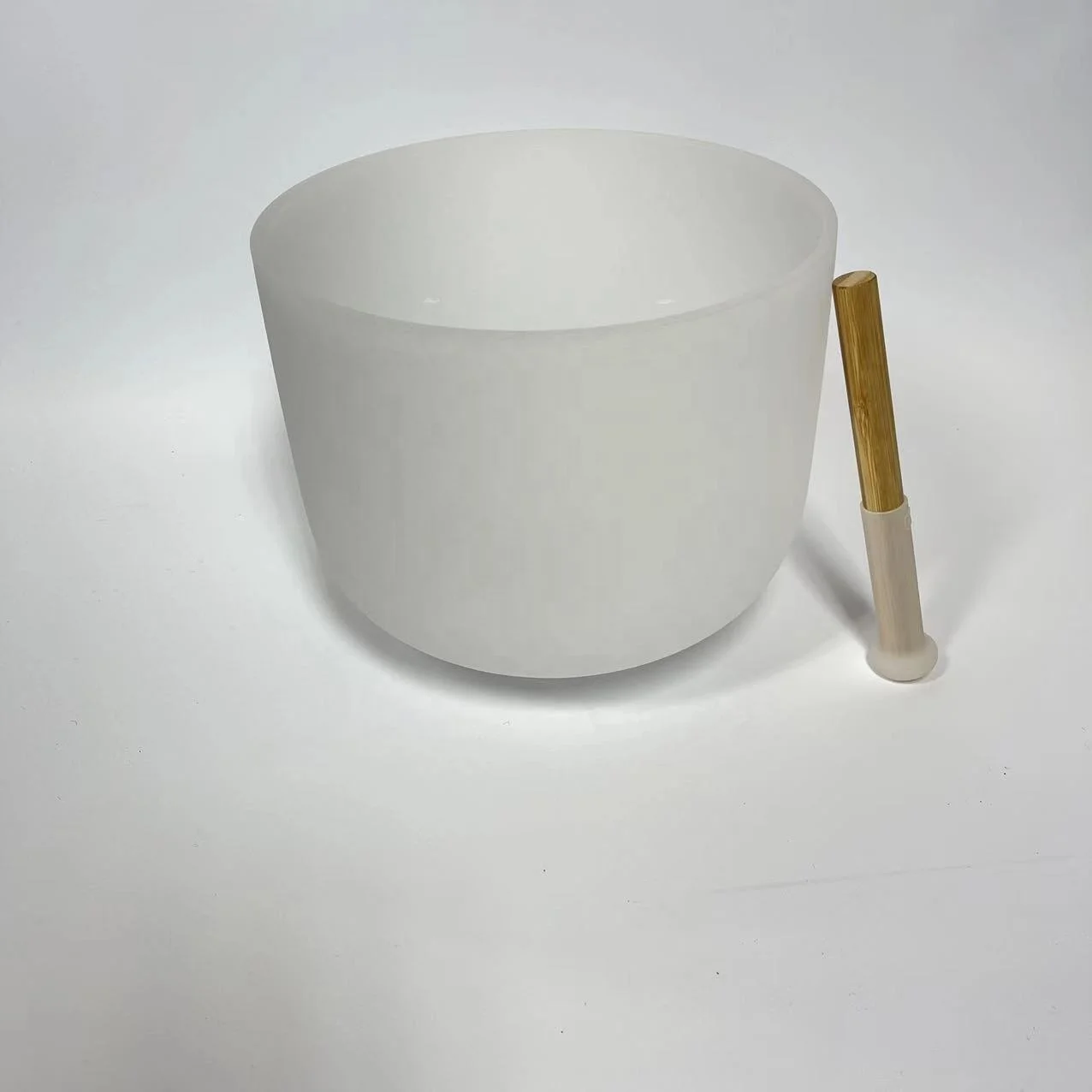 432HZ 11inch perfect pitch D SACRAL wholesale Quartz Crystal frosted singing bowl with patent silicone mallet for meditation