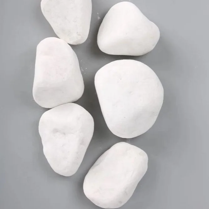 Landscaping decorative pure snow white stone pebble