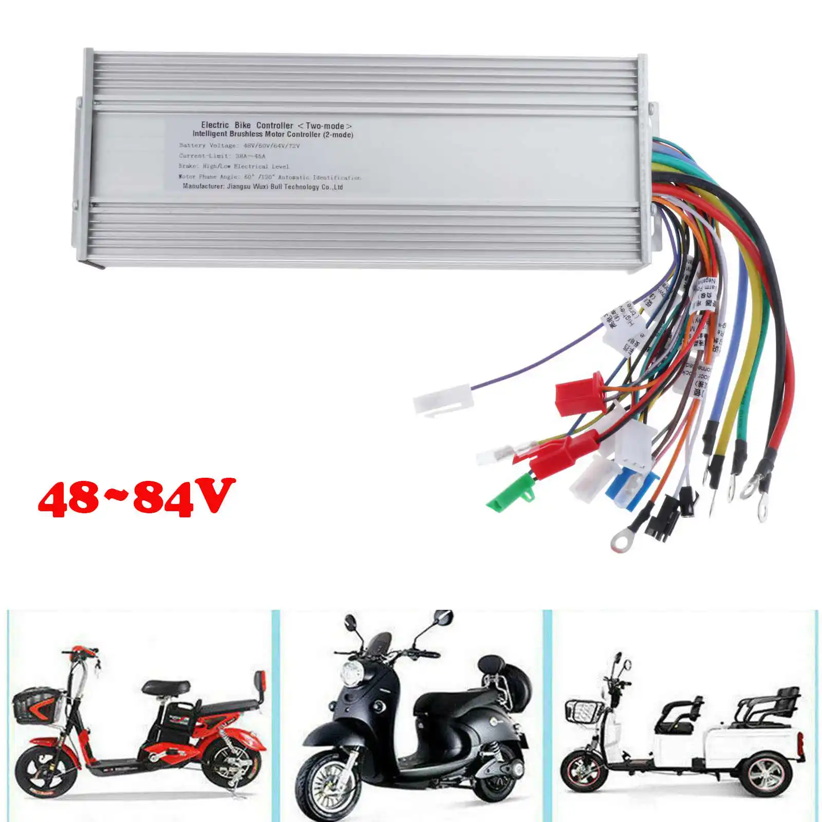  48 в 72 1500 Вт контроллер бесщеточного электродвигателя с 18 Mosfets Электрический преобразователь для электровелосипеда центральный