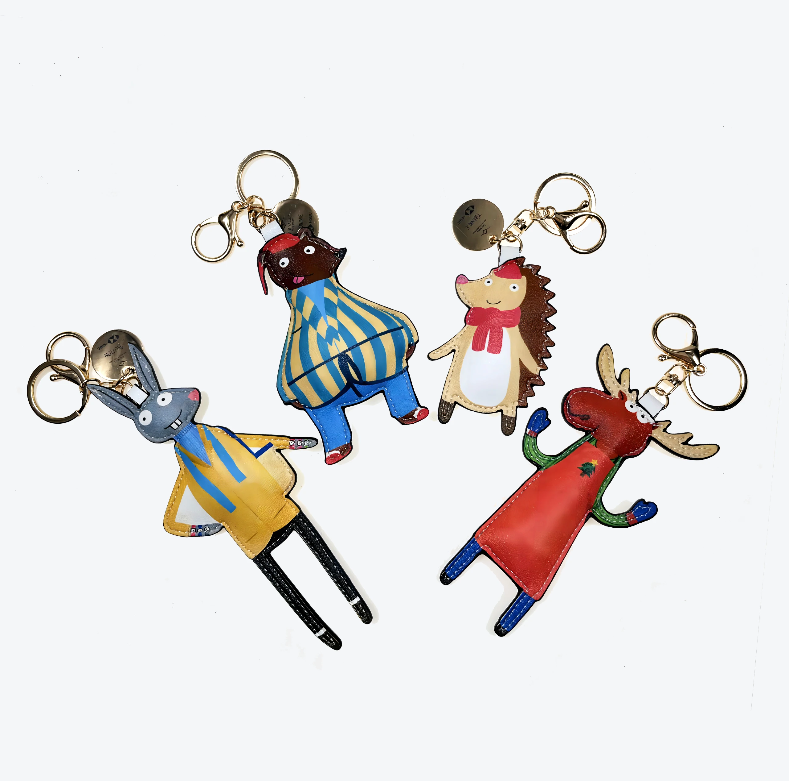 Рекламные Аниме брелки для ключей оптом персонализированный брелок из искусственной кожи дизайнерский безопасный