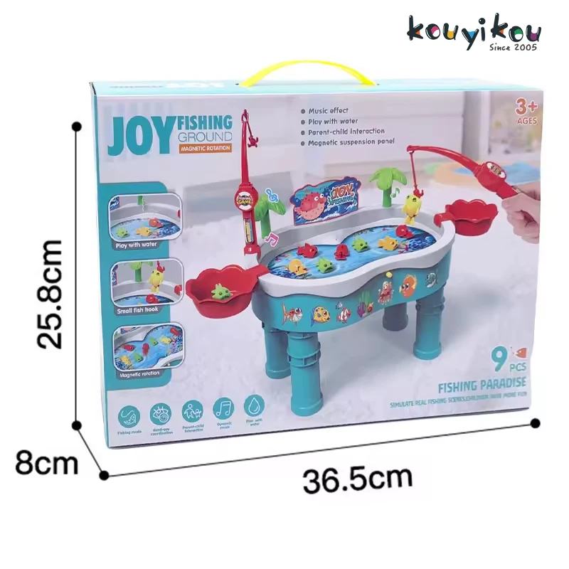 KYK Детский интерактивный Монтессори 2 человека магнит рыбалка игрушки игровой стол с музыкой