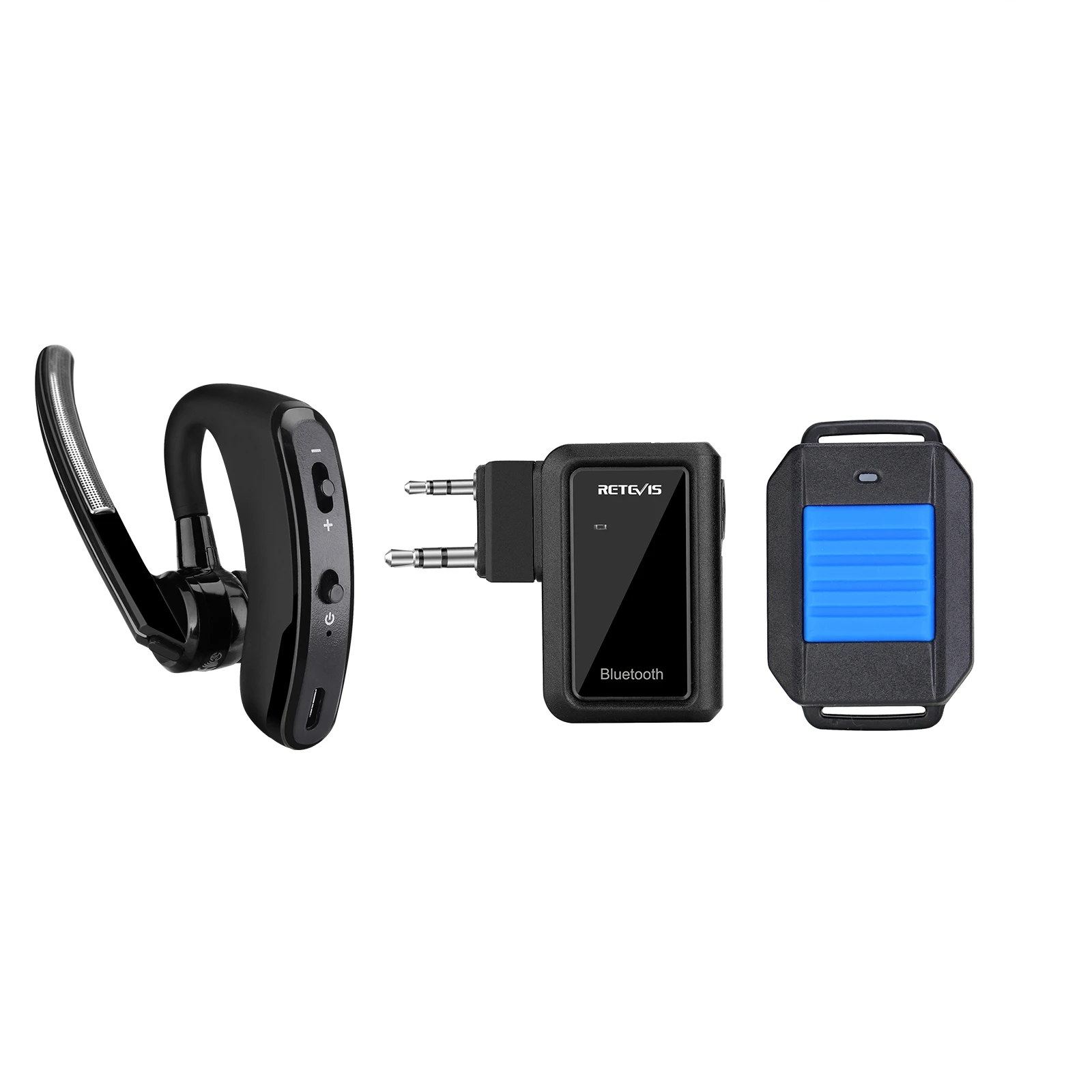 
Bluetooth earhooks Earpiece Headset with Wireless Finger PTT for Kenwood Baofeng dual-targeted walkie-talkies Retevis EEK013 